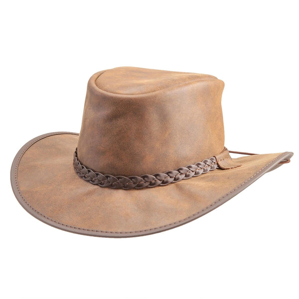 Crusher - Womens Leather Crushable Outback Hat
