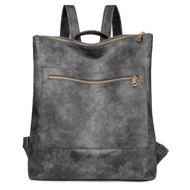 Oversized Leather Shoulder Bag Backpack